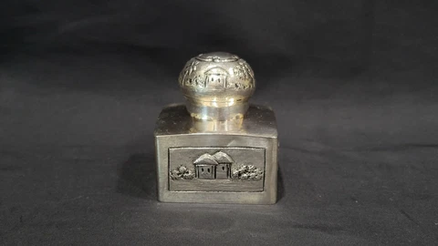 Antique Sterling Silver Spice or Snuff Bottle Cover