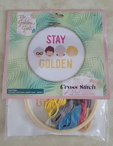 NEU Golden Girls Kreuzstich Set "Stay Golden" Stickerei Nähen - Bild 1 von 5