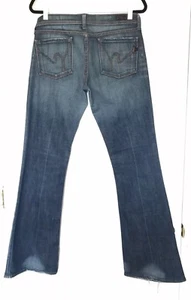 Women's Citizen of Humanity Jeans Ingrid #002 Dark Blue Distressed Denim Size 30 - Picture 1 of 7