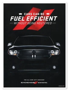 Dodge Durango eficiente en combustible sin ser castrado 2011 anuncio de revista impresa - Imagen 1 de 4