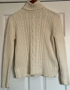 Vintage Women’s Marsh Landing 100% Cotton Size Large Sweater. Cable Knit - Picture 1 of 18