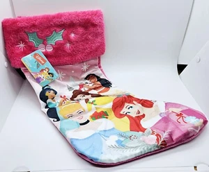 NUOVA Calza di Natale 16" Disney Principesse Ariel Cenerentola Gelsomino Belle Moana  - Foto 1 di 5