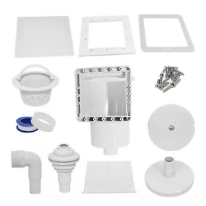HAF® ABS Pool Einbauskimmer Komplett Set Weiß inkl. Einlaufdüse, Dichtung uwm. - Bild 1 von 9