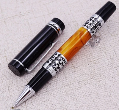 Yiren Celluloid Roller Pen Luxurious Flower Pattern Smooth Writing Office Pen - Image 1 of 4