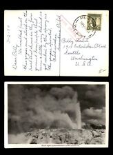 MayfairStamps Australia 1954 Melbourne to Seattle WA Potuhu Geyser Post Card aaj