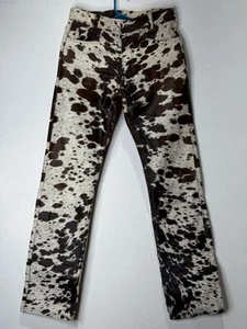 Herren Rindsleder Haar auf Lederhose Handarbeit Western Cowboy Echtleder Hose - Bild 1 von 5