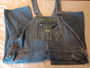 Liberty Overalls Mens Carpenter Bib Work Wear Med Wash Denim Farmer 40x30 - Picture 1 of 10