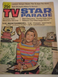 Elizabeth Montgomery, Leonard Nimoy - TV Star Parade Magazine 1968 - Picture 1 of 5