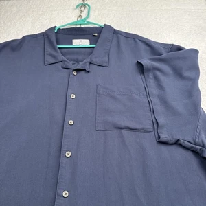 Camisa informal Oak Hill para hombre con botones 5XL grande y alta azul marino manga corta - Imagen 1 de 18