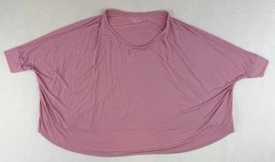 Beyond Yoga Size Small Cropped Top Athleisure Shirt Oversized Pink Striped USA - Image 1 of 4