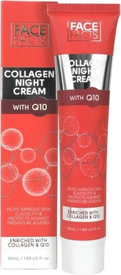 Face Facts Collagen Q10 Night Cream Ubiquinone (Q10),Vitamin E and Collagen 50ml