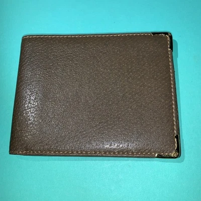 Cartera de cuero Gucci vintage plegable marrón Italia nueva sin etiquetas Foto 1 de 4