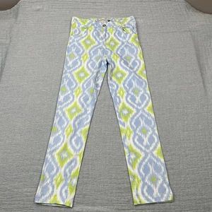 Gretchen Scott Hose Damen Small klassisch blau grün grifflos Pull On Preppy - Bild 1 von 7