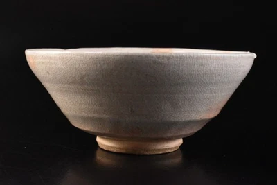 R2793: Antiguo Hagi-ware japonés esmalte blanco tazón de té herramienta de té verde ceremonia del té Foto 1 de 4