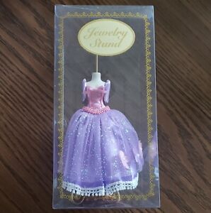 Japan Tokyo Disney Jewelry Stand - Tangled Princess Rapunzel Dress Gown Glitter