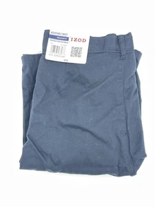 Izod Navy Shorts Boys Size 16 Flat Front School Uniform Adjustable Waist B119 - Picture 1 of 2