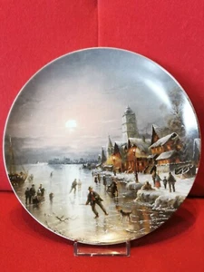 Sammelteller Wandteller - Fürstenberg - Eisläufer in der Abendsonne - Bild 1 von 5