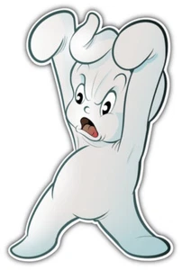 Little Ghost Cartoon Car Bumper Sticker Decalcom- 3 '' o 5 '' - Imagen 1 de 1