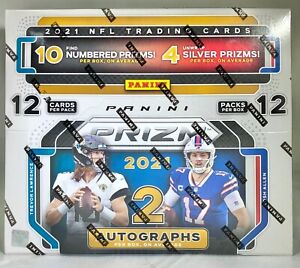 2021 Panini Prizm NFL Football Hobby Box 2 Autographs (Autos) NEW Sealed