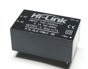 Fuente de alimentación descendente HLK-PM03 AC110-240V a DC3.3V 3W 250 mA salida bajo ruido - Imagen 1 de 3