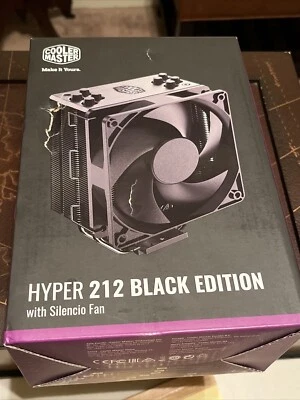 Cooler Master Hyper 212 Black Edition  120mm CPU Air Cooling Fan --NEW - Image 1 of 2