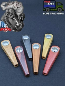 Pipa da fumo tabacco ciotola erbe pipe a mano in legno - logo calabrone + 5 schermi omaggio - Foto 1 di 11