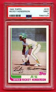 1982 Topps Baseball RICKEY HENDERSON #610 Card ***PSA 9 MINT***
