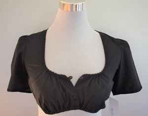 Wenger dirndl blouse blouse traditional blouse Huberta Oktoberfest black 34 - Picture 1 of 3