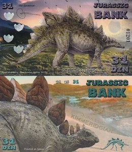 Jurassic Bank 31 Din 2015 Polymer Dinosaurs Stegosaurus - Picture 1 of 3