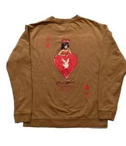 Playboy Bunny Magazine Tokyo Japan Club 1976 Anime Girl Brown Medium Sweatshirt - Picture 1 of 8
