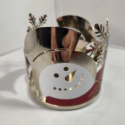 Bath And Body Works Snowman Snowflake 3-wick Candle Holder  Silver - Image 1 of 4