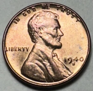 1940-S Lincoln Wheat Cent UNC Coin. Bx 13.276 - Picture 1 of 2