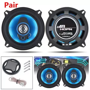 Pair 5inch 2 Way 400W 12V Universal Car Coaxial Audio Music Stereo Hifi Speakers - Picture 1 of 12