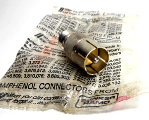 Genuine AMPHENOL USA PL-259 PUSH-ON UHF CONNECTOR HAM RF 83-5SPA to SO-239 Coax - Picture 1 of 1