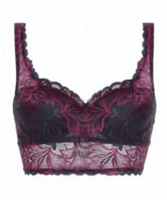 Reggiseno Triumph Amourette Charm WHPL viola/rosa con filo interdentale UK 36B - Foto 1 di 3