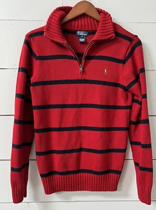 BOYS KIDS POLO RALPH LAUREN PULLOVER KNIT SWEATER SIZE XL XLT BIG TALL RED BLUE - Picture 1 of 9