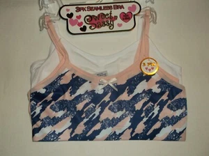 Sweet n' Sassy girls L 3pk seamless bralettes print/peach/white nwt kawaii - Picture 1 of 3