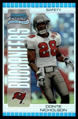2005 Bowman Chrome Refractor Donte Nicholson RC /50 Buccaneers #214 *Noles2148* - Image 1 of 2