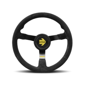Momo Steering Wheel - MOD.N38 - Black Suede w/ Black Spokes - Picture 1 of 1