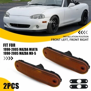 Amber Front Side Marker Light Lens For 1990-2005 Mazda Miata MX-5 NA01515EXA - Picture 1 of 14