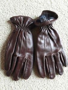 NEW Wilson Men's Sz XL 100% Leather Gloves Thinsulate Lined In Brown