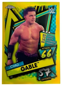 Topps Chrome WWE Slam Attax 2021 - Chad Gable refractor amarillo #24/99 - Imagen 1 de 3