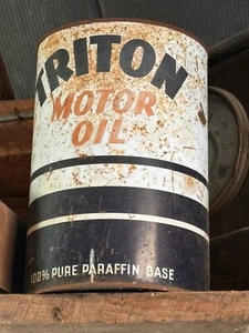 TRITON MOTOR OIL COIN BANK VINTAGE GAS AND OIL CAN COMPANY ADVERTISING - Picture 1 of 1
