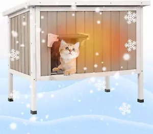 Petscosset Outdoor Cat House Insulated Feral Cat House with Openable Roof - Bild 1 von 7