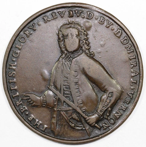1739 Port O Bello Six Ships Admiral Vernon Betts Medal Cover