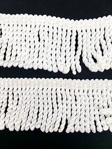 Bullion Fringe Off White 4" Wide 4 Yard Piece - Bild 1 von 8