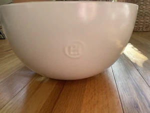 EMILE HENRY FRANCE WHITE VEGETABLE STORAGE BOWL 10.5” X 5.5” NO LID -EUC - Picture 1 of 5