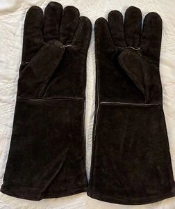 Guantes marrones resistentes al calor para chimenea barbacoa herrajes de restauración - Imagen 1 de 3