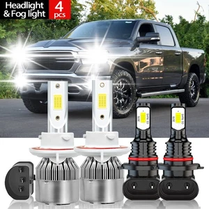 H13+9145 LED Headlight High Low Beam Fog Light Bulbs For Ram 5500 2011-2012 - Picture 1 of 12