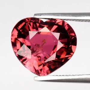 💎 3.32ct 10.2x9mm Heart Natural Purplish Pink Tourmaline - Unheated, Africa Gem - Picture 1 of 4